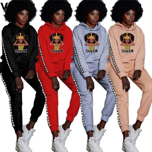VAZN 2020 Hot Energy High-end Regular Nature Casual Young Hooded Full Sleeve Group Long Pants Tracksuits Slim Women 2 Piece Set