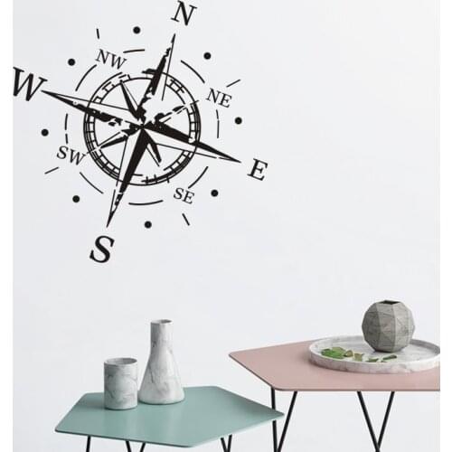 Compass Vinyl Art Wall Stickers For kids room Removeable Decal Livingroom Bedroom Home Decoration Art Poster QQ1005