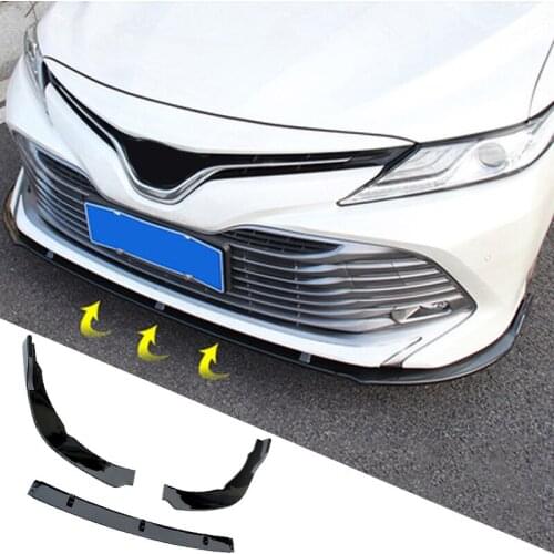 Bumper Exterior Modified Front Lip Splitter Surround Anti-scratch Three-stage Front Shovel For Toyota Camry 2018 2019 2020