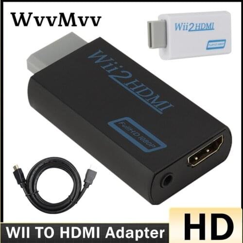 WVVMVV Full HD 1080P Wii To -compatible Converter Adapter Converter with 3.5mm Audio Output For PC HDTV Monitor Display