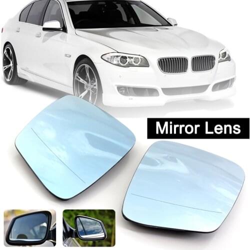 Rear View Mirror Lens Blue Heated Mirror Glass Mirror Lens Flank Rearview for BMW E60 F18 F35 F02 Automobile Accessories