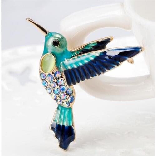 2Pcs Women Brooches Hummingbird Shaped Brooch Creative Cloth Accessory Vintage Brooches For Women Party accesorios mujer