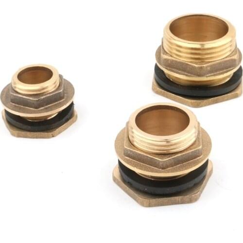 1/2“ 3/4” 1“ Water Tank Connector 20/25/32mm Brass Bucket Fish Tank Adapter Garden Irrigation Pipe Connectors