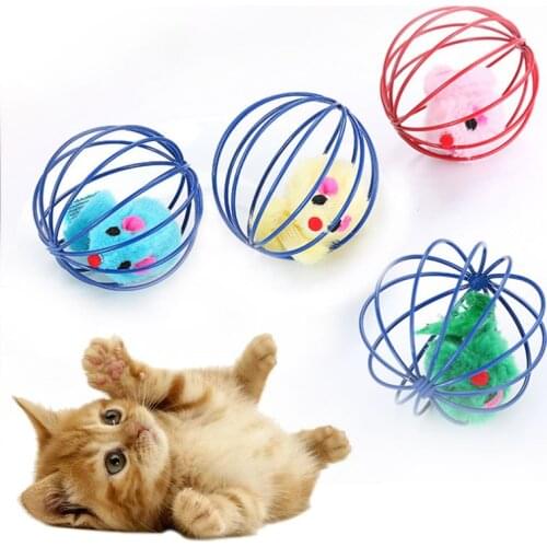 1PC New Candy-colored Cat Toy Cage Rat Pet Interactive Training Supplies Color Random Pet Accessories Cat Training Supplies