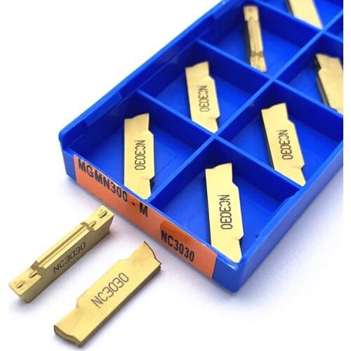 10PCS MGMN300-M NC3030/NC3020/PC9030 slotting and cutting tool 5mm CNC tool metal turning tools carbide MGMN 500 cutting tool