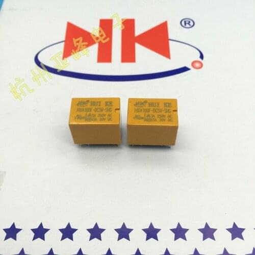 100pcs/lot HK4100F-DC5V-SHGA set of switching 6 pins 3A250VAC