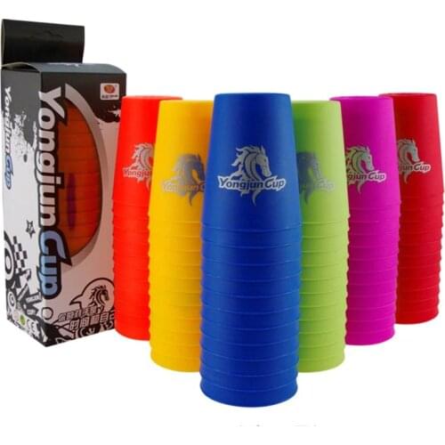 12Pcs/Set Flying Cups Speed Cups Game Stacked Sport Hollow Hand Speed Training Toys for Kids Children