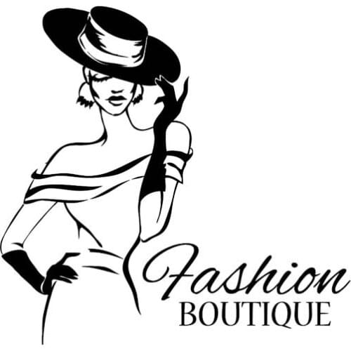 13.6*13.1CM Fashion Boutique Lovely Girl Fashion Cool Style Car Sticker Black/Silver Vinyl Decal Silhoutte Design C20-1003