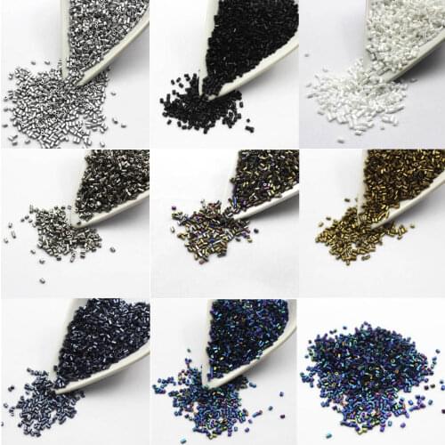 16g 1000pcs 2*3mm Metal Color Tube Garment Beads Loose Spacer Beads Cezch Glass Seed Beads Handmade Jewelry DIY Making Bead JS23