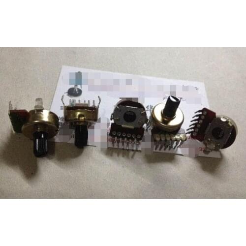 5pcs/lot 161 Vertical double potentiometer Subwoofer volume potentiometer A503 A50K Potentiometer handle 10MM