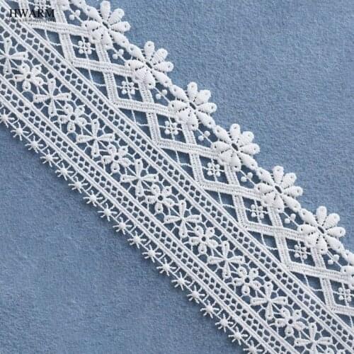 5yard 8cm lace fabric ribbon wedding curtain christmas decoration Spot new elastic milk silk embroidery water-soluble lace deco