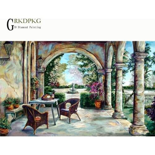 5d DIY Diamond Painting Full square Diamond Villa scenery Embroidery Cross Stitch Rhinestone Mosaic unfinished home decoration