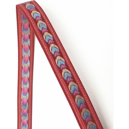 5Yards 13mm 1/2" DIY Hair Bow Wedding Party Decoration Jacquard Ribbon Gift Packaging Red Background Arrow Pattern Woven Ribbon