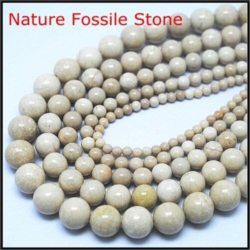 38cm length hot nature white fossile stone top fashion in US nice gem stone beads accessories top fashion diy jewelry beads