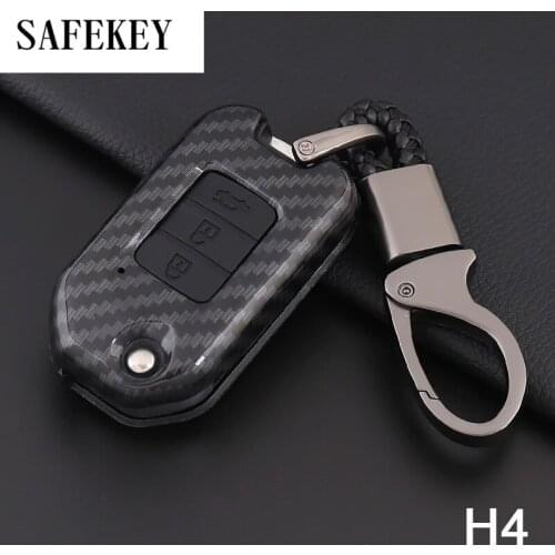 Carbon Fiber Car Smart Key Case Cover For Honda Civic 2017 2018 Accord Fit Jazz XRV CRV Car Key Ring Shell Holder Accessories