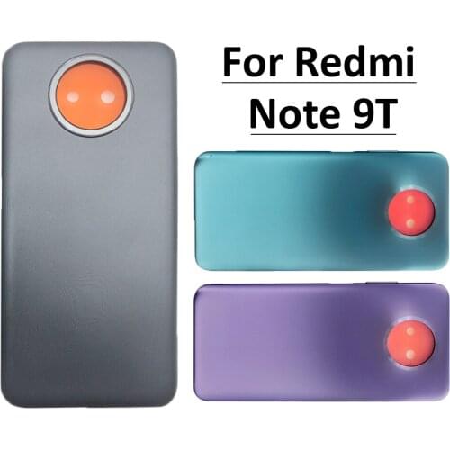 10Pcs/Lot, Back Cover Battery Door Rear Housing Cover Case For Xiaomi Redmi Note 9T With Power Volume Side Key Button
