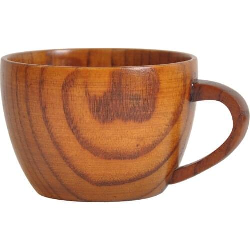 Jujube Wood Flat Coffee Cup Office Cup European-Style Coffee Cup