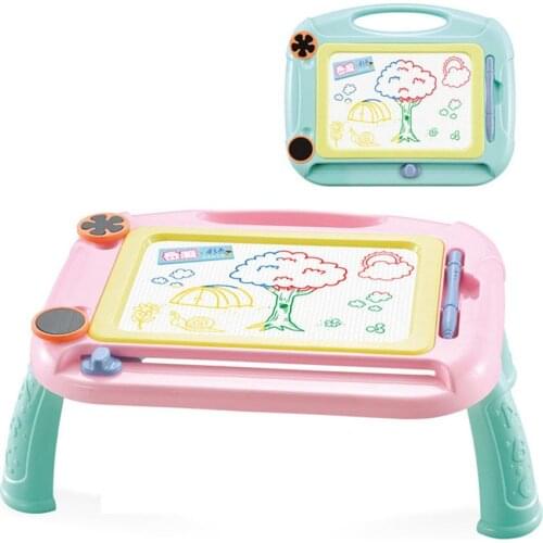 Children Magnetic Colorful Bracket Drawing Board with Holder Stamps Graffiti Painting Toys for Boys Girls Early Learning Gifts