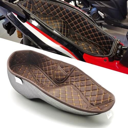 For Honda ADV150 ADV 150 PU Leather Rear Trunk Cargo Liner Protector Motorcycle Seat Bucket Pad Motorcycle Accessorie