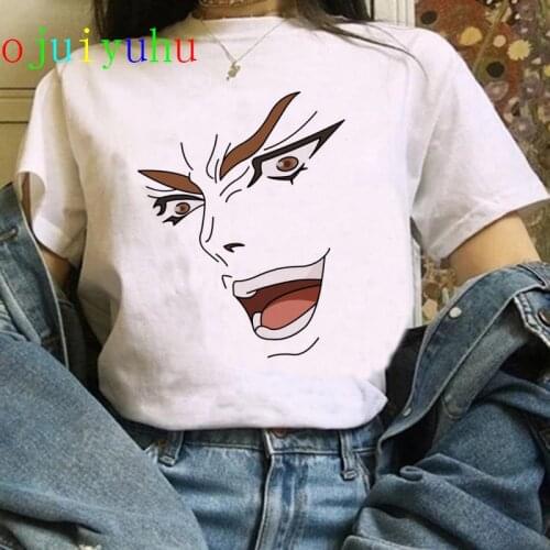 Japan Anime Jojo Bizarre Adventure T Shirt Women Kawaii Cartoon T-shirt Plus Size Unisex Harajuku Funny Summer Top Female/male
