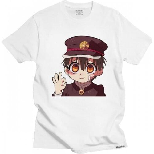 Kawaii Jibaku Shounen Yugi Amane T Shirt Men O-neck Short Sleeve Toilet-Bound Hanako-Kun T-shirt 100% Cotton Tee Tops Apparel