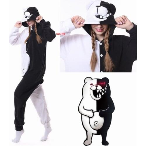 Adult Anime Danganronpa Monokuma Gloomy Bear Sleepwear Pyjamas Cosplay Costume