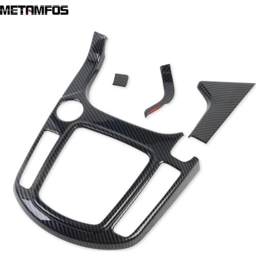 For Kia Seltos 2019 2020 Carbon Fiber Gear Shift Box Cover Molding Trim Sticker Decoration Frame Inner Accessories Car Styling