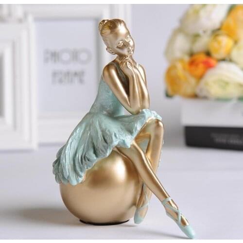 European style living room, small ornaments, home decor, arts girl, ballet resin figures, Home Furnishing, bedroom crafts