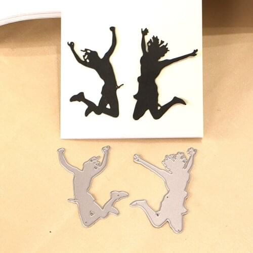DUOFEN METAL CUTTING DIES 130299 2pcs Jumping youth embossing stencil DIY Scrapbook Paper Album 2018 new