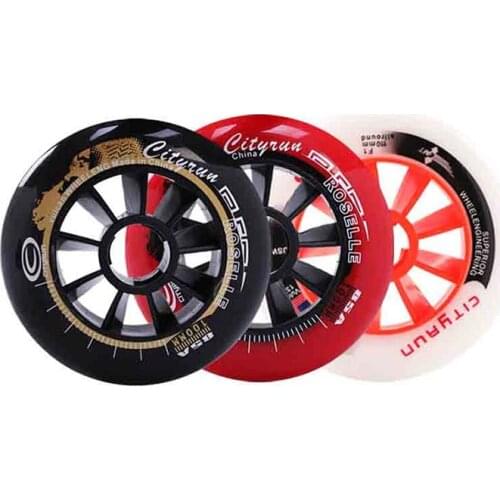 8pcs Set ROSELLE Speed Skating Roller Skating Wheels 90/100/110mm for Adult Youth Competition Roller Skates Individual Racing