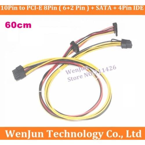 NEW Motherboard 10P 10Pin to PCI-E 8Pin (6+2) + SATA + 4Pin IDE Molex Adapter Power Cable Cord For HP DL380G6 Server