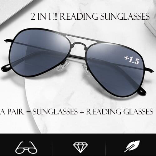 New Design Ultra-light Block Light Reading SunGlasses +0.75 +1 +1.25 +1.5 +1.75 +2 +2.25 +2.75 to +3.5