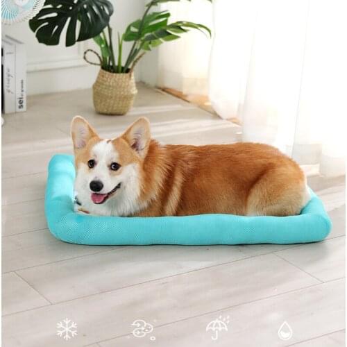 New cooling mat dogs calming pet waterproof bed summer cat house pet products medium goods for summer cottage Washable dog bed