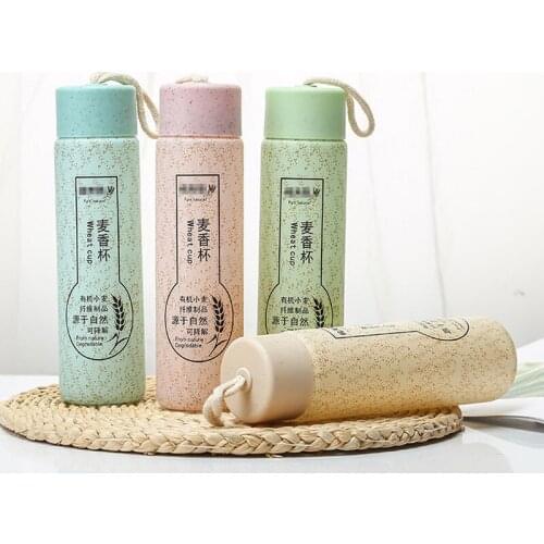 OAPE 350ML 12oz Creative Lifting Rope Film Coated Mai Xiang Cup Portable Student Mouth Sports Travel Plastic Water Bottle