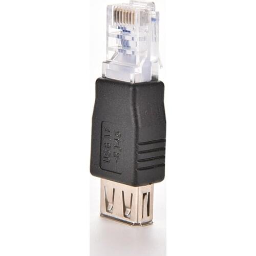 Transverter Plug PC Crystal Head RJ45 Male to USB 2.0 AF A Female Adapter Connector Laptop LAN Network Cable Ethernet Converter