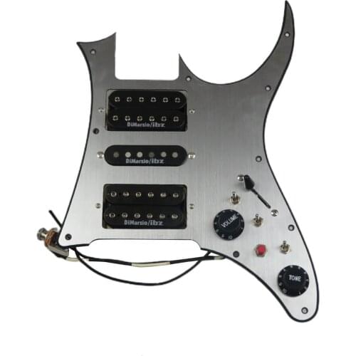 Prewired Pickguard IBZ Guitar Pickups Alnico 5 HSH 4C Wiring Harness Push-pull single cut Set For IBAZ RG Series