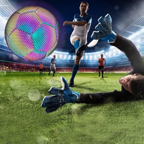 4/5 Size Light Up LED Soccer Ball Luminous Fluorescent Glows In The Dark Students Training Competition Football