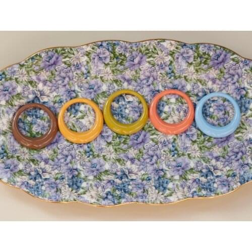 Retro feeling fine edge circle children interest self-made earring ear clip resin accessories handmade DIY jewelry materials