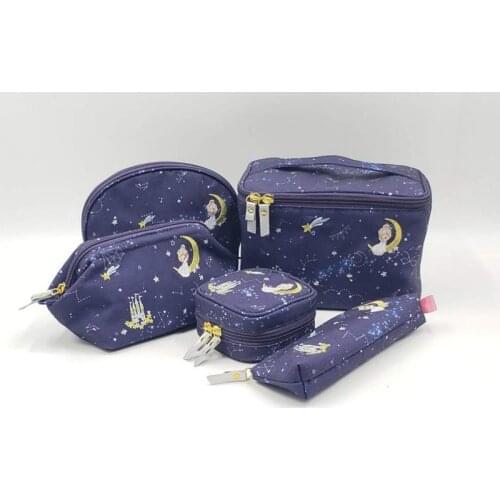 Cinderella embroidery jewelry box travel portable mini square jewelry box ring nail earrings necklace storage bag