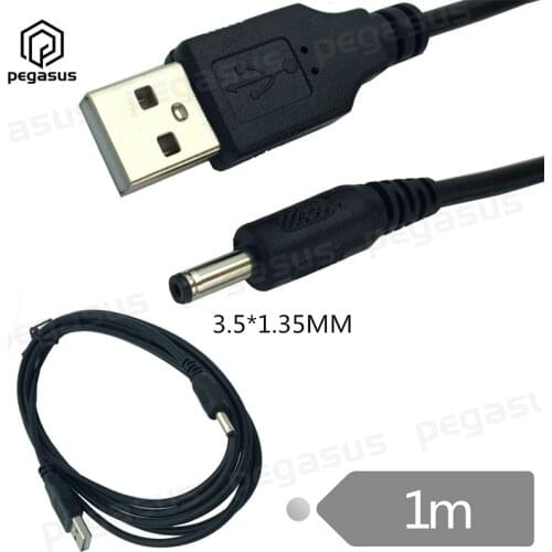 USB 2.0 to DC 3.5mm*1.35mm Male to Male Power Cord For Flashlight Router Fan Radio Desk Lamp Charging Connection