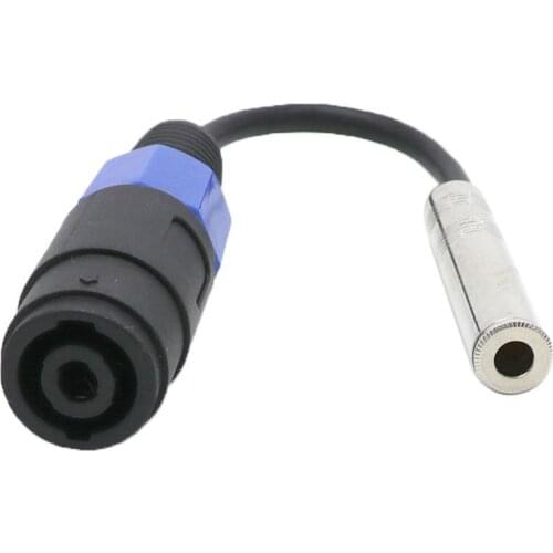 Audio Cable Adapter Connector for 12 Gauge Speakon Male to 1/4" Female Noise Isolation Convertor