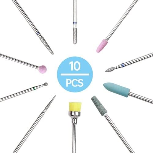 Nail Drill Bits for Acrylic Nails Cuticle Remover Professional Nail Drill Machine Replacement Bits for Pedicure Manicure