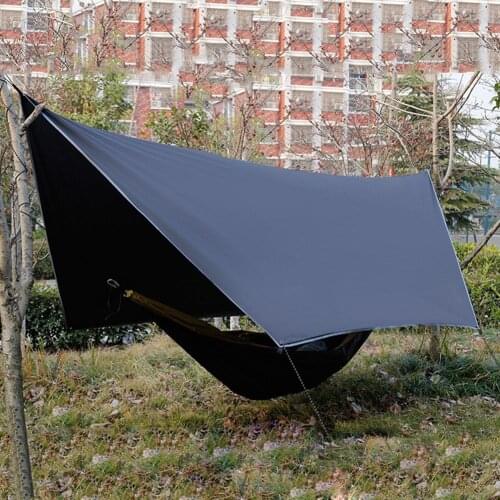 360x280cm Waterproof Camping Tarp Hammock Sunshade Tent Rain Fly Sun Shelter Outdoor Tarpaulin Canopy for Camping Beach Picnic