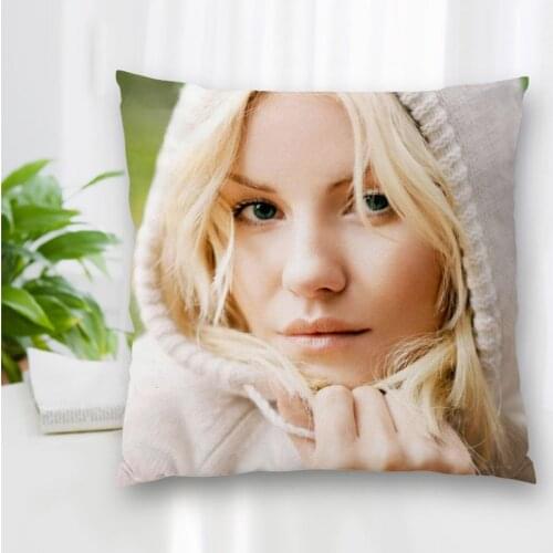 High Quality Custom Actor Elisha Cuthbert Square Pillowcase Zippered Bedroom Home Pillow Cover Case 20X20cm 35X35cm 40x40cm