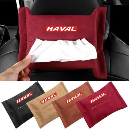 Suede Car Tissue Box Cover Napkin Paper Storage Box Case Holder for Haval H8 H9 H6 Sport Coupe M2 M4 Silah Auto Accessories