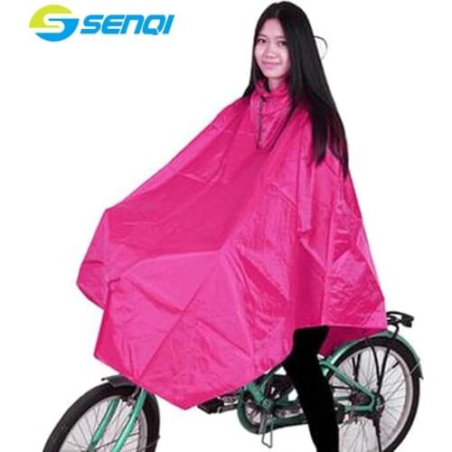 Women 10cm Hat Bicycle Raincoat Cycling Waterproof Windproof Poncho With Reflective Strip ZZA003