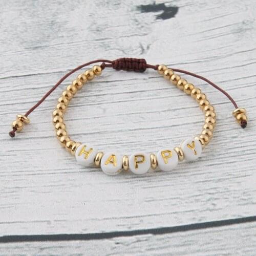 NeeFu WoFu DIY name letter Bracelet stainless steel boho Freshwater Pearl Soft pottery Bracelets Women Nationality Beach Jewelry