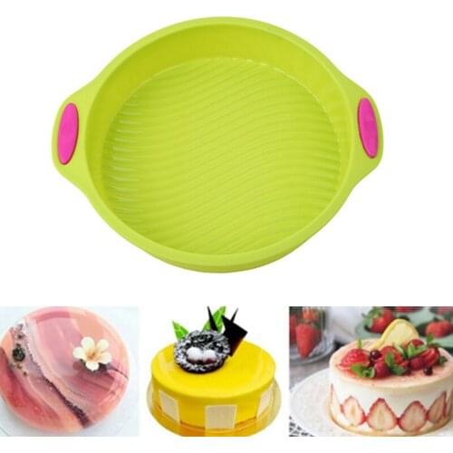 1PC 9 Inch DlY Round Shape 3D Silicone Cake Mold Baking Tools Bakeware Maker Mold Tray Baking High Quality