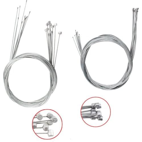 10Pcs 2M MTB Bicycle Brake Line Bicycle Speed Line Fixed Gear Shifter Gear Brake Cable Sets Core Inner Wire For MTB Road Bikes