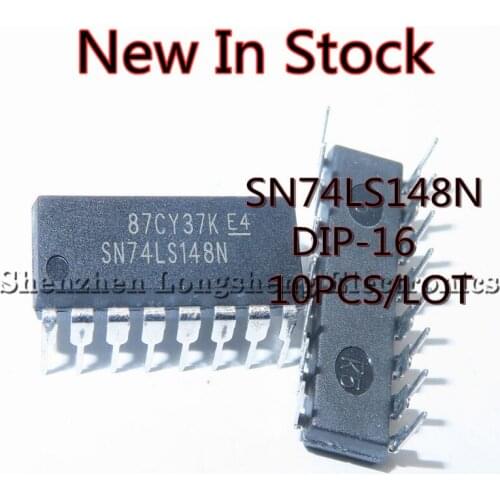 10PCS/LOT NEW SN74LS148N DIP-16 74LS148 Encoder Integrated Block IC Chip